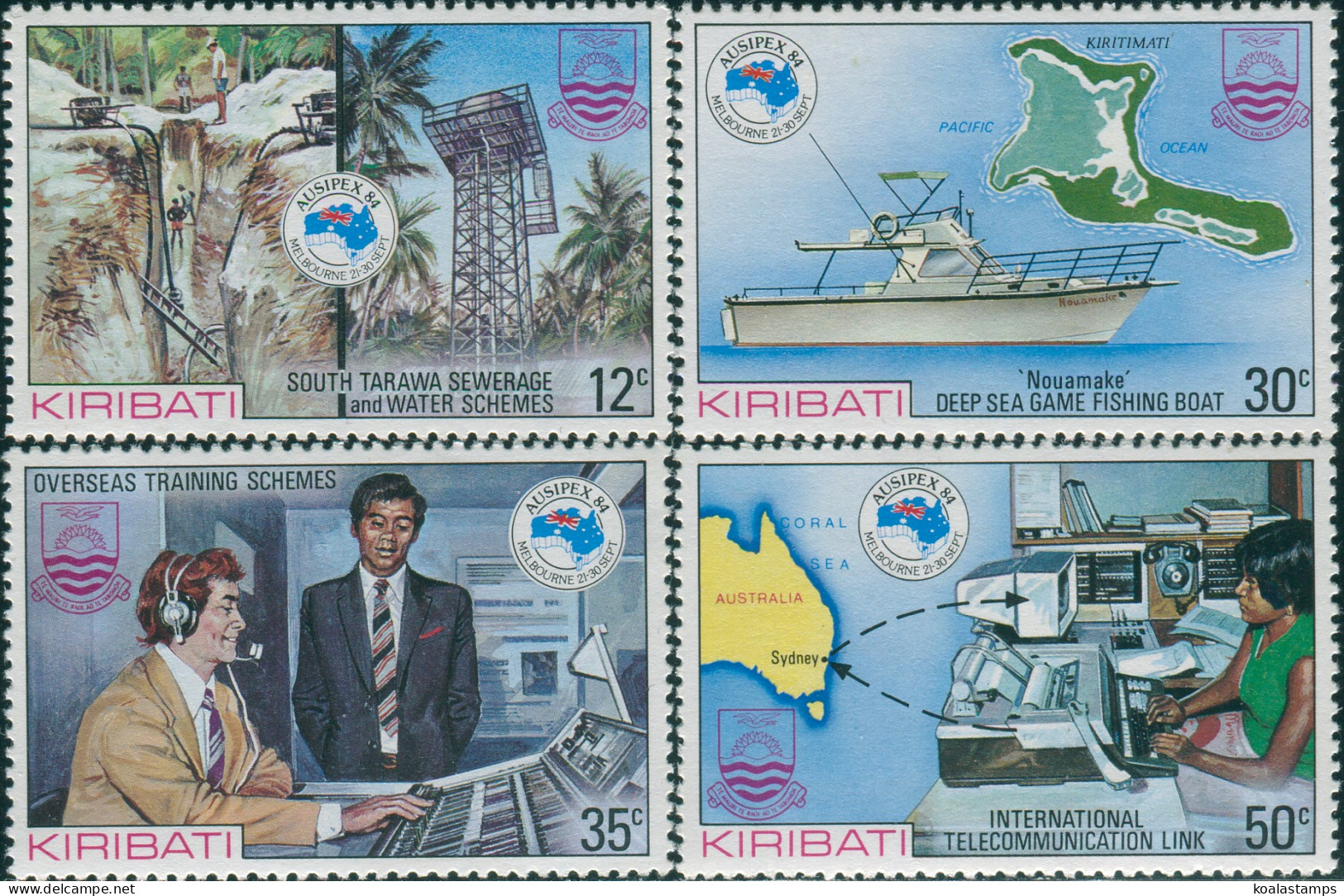 Kiribati 1984 SG224-227 Ausipex Set MNH - Kiribati (1979-...)