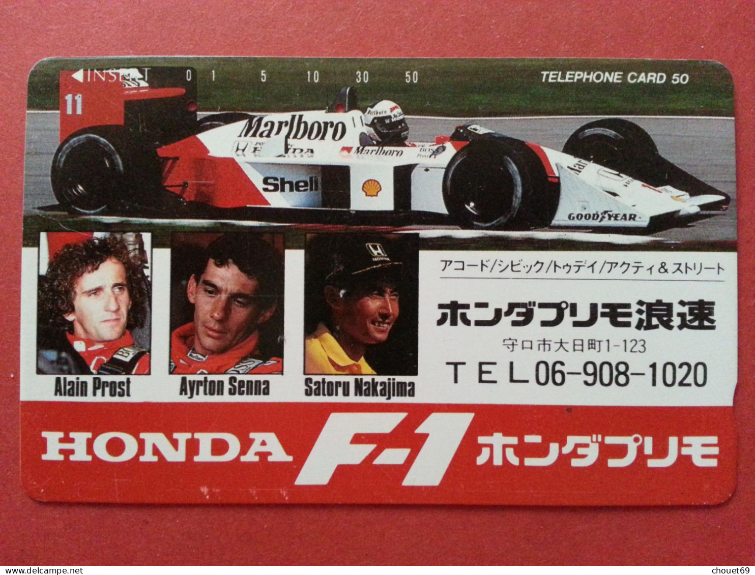 JAPON Formule 1 F1 PROST SENNA NAKAJIMA MARLBORO HONDA Used See Scan (BF1217 - Cars