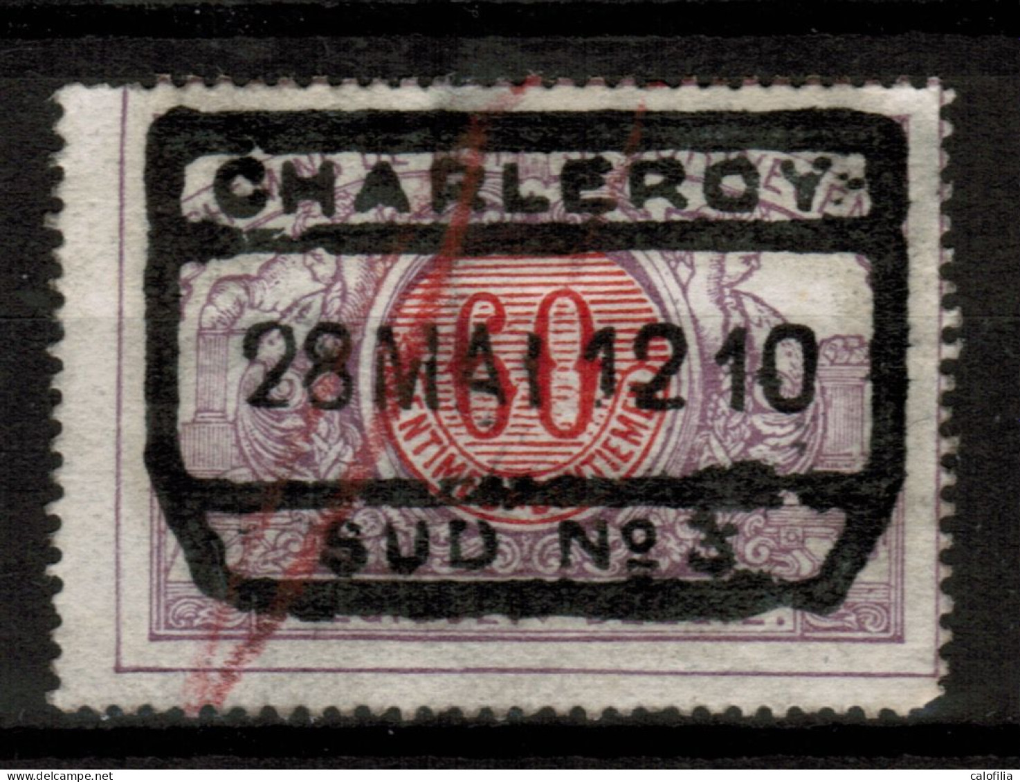 CHEMINS DE FER TR 37, Obliteration Centrale, CHARLEROY SUD 3 - Autres & Non Classés