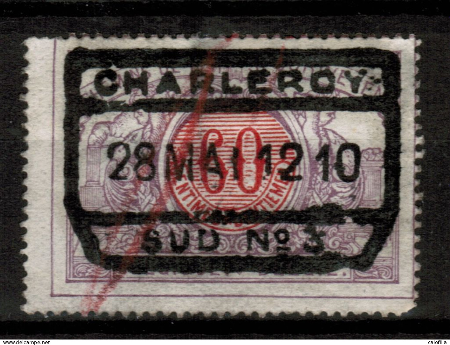 CHEMINS DE FER TR 37, Obliteration Centrale, CHARLEROY SUD 3 - Altri & Non Classificati