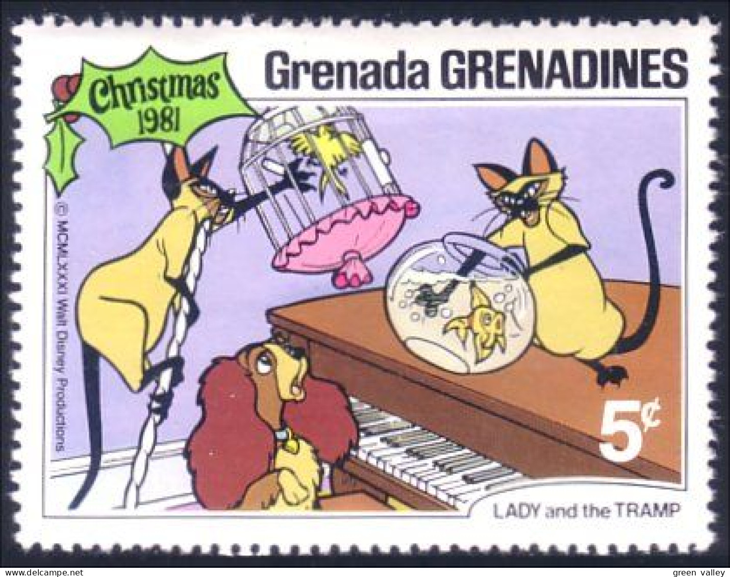 462 Grenada Disney Lady And The Tramp Belle Et Le Clochard MNH ** Neuf SC (GRG-51d) - Kino