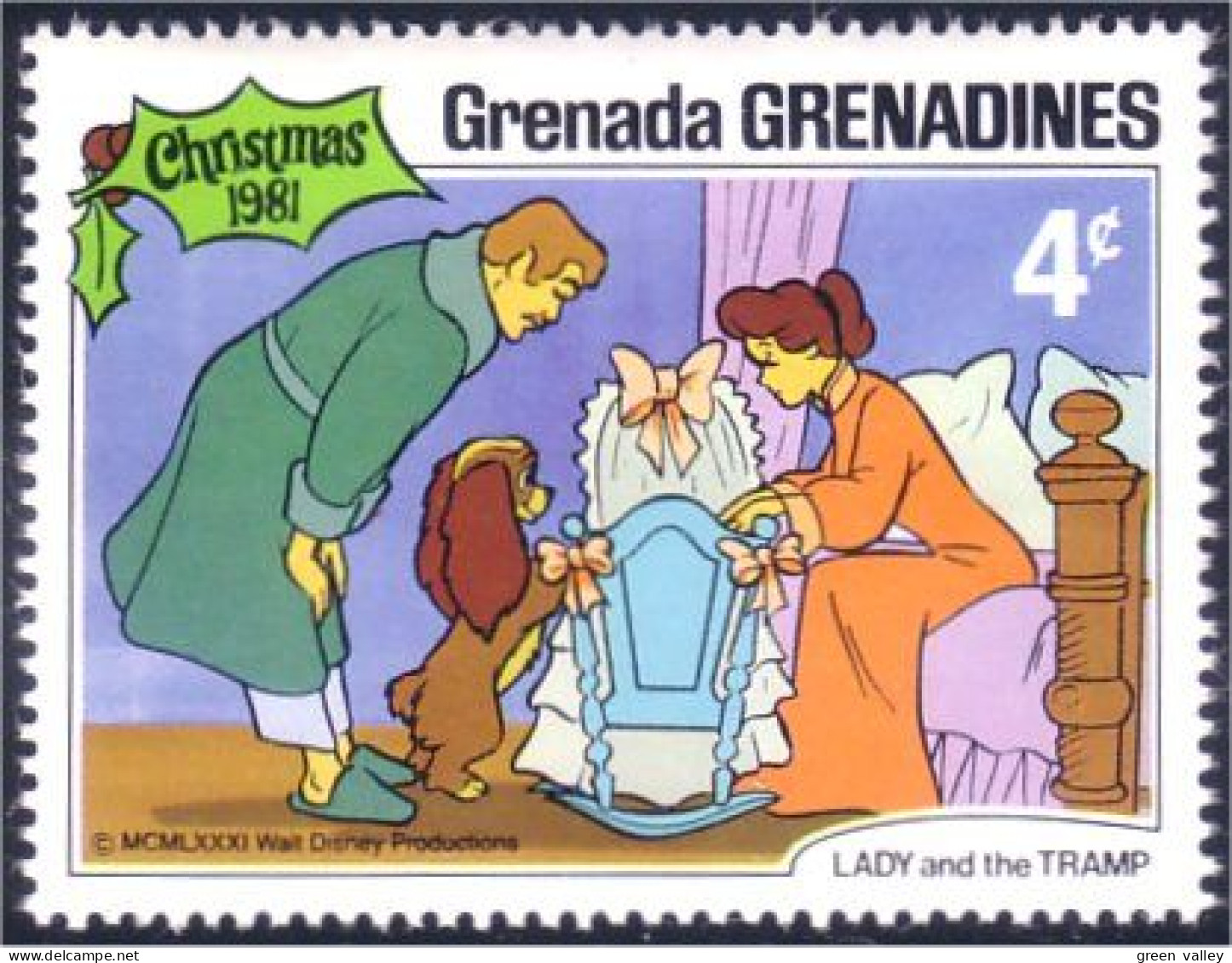 462 Grenada Disney Lady And The Tramp Belle Et Le Clochard MNH ** Neuf SC (GRG-50a) - Cinema