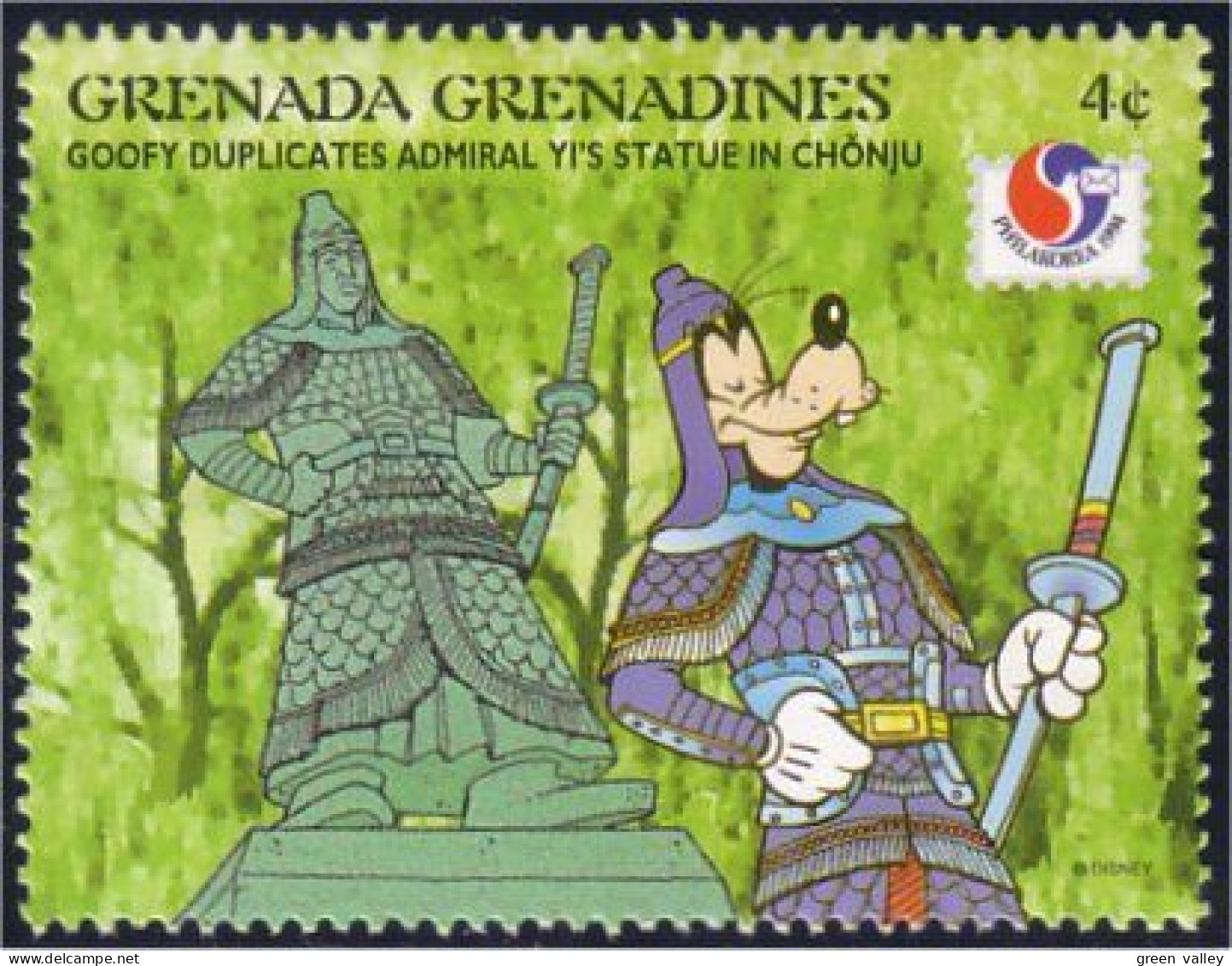 462 Grenada Disney Goofy Dingo Armure Armor MNH ** Neuf SC (GRG-41d) - Skulpturen