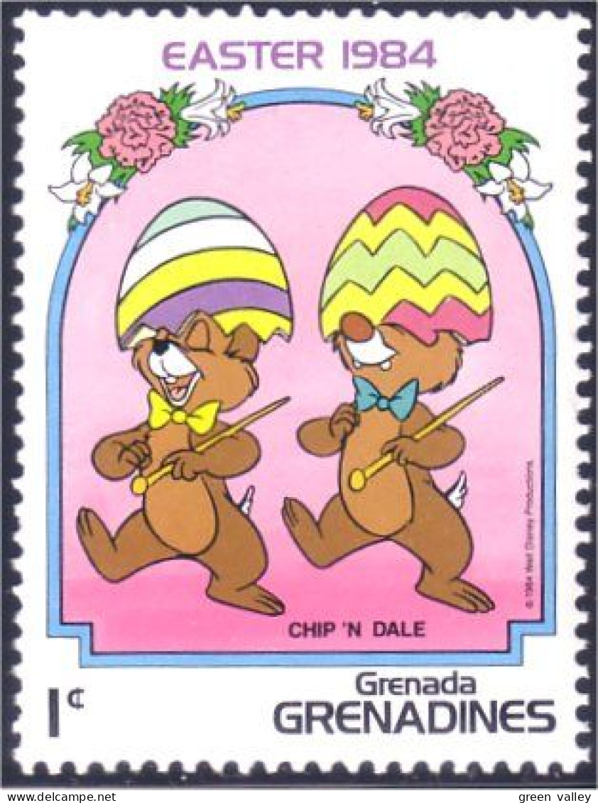 462 Grenada Disney Paques Easter Easter Chip Dale MNH ** Neuf SC (GRG-35c) - Easter