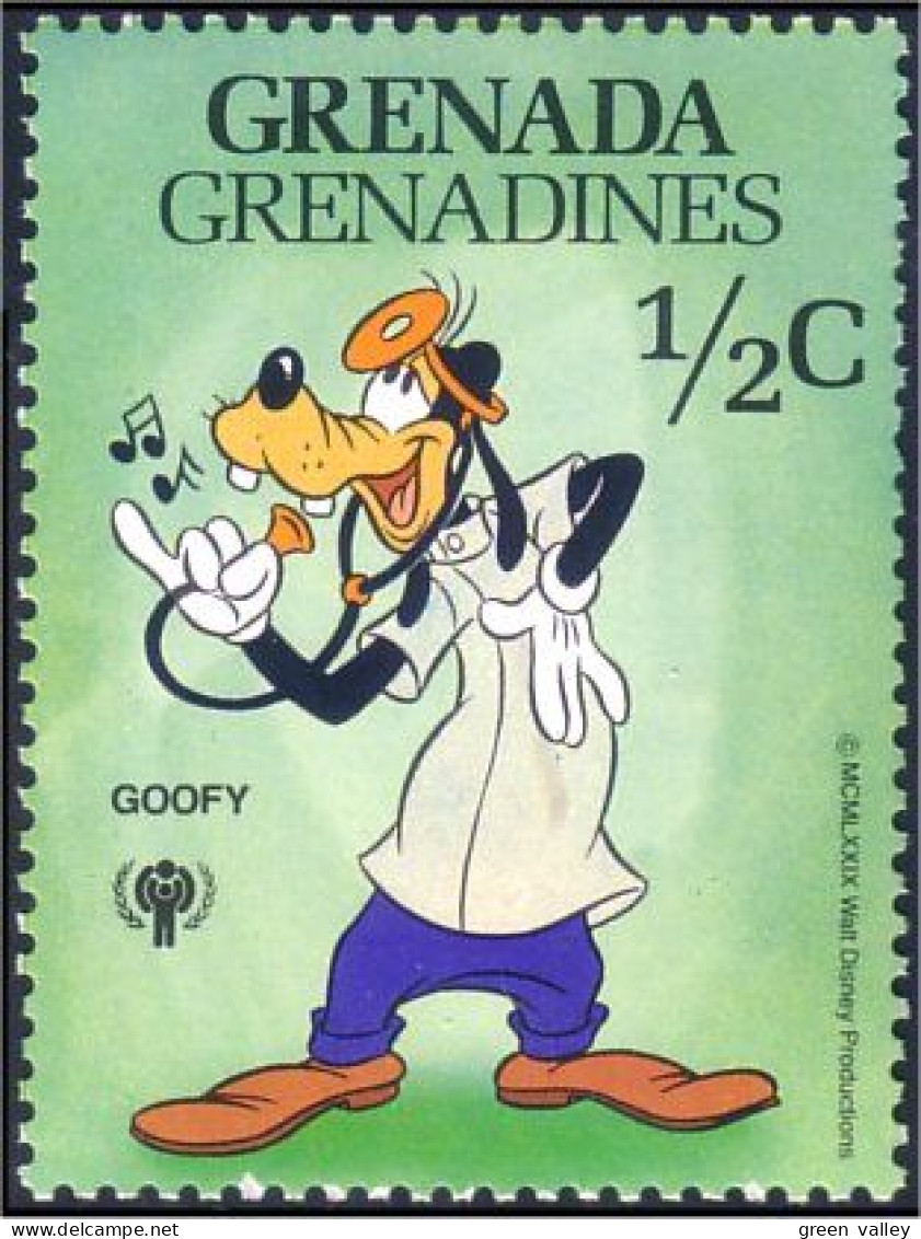 462 Grenada Disney Goofy Dingo Singer Doctor Docteur Chanteur MNH ** Neuf SC (GRG-8a) - Médecine