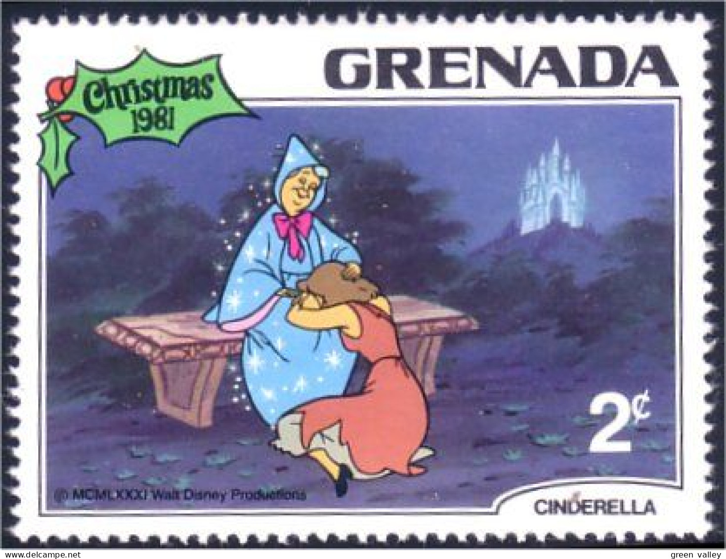 460 Grenada Cendrillon Disney Cinderella Fee Marraine Fairy Godmother MNH ** Neuf SC (GRE-120c) - Kino