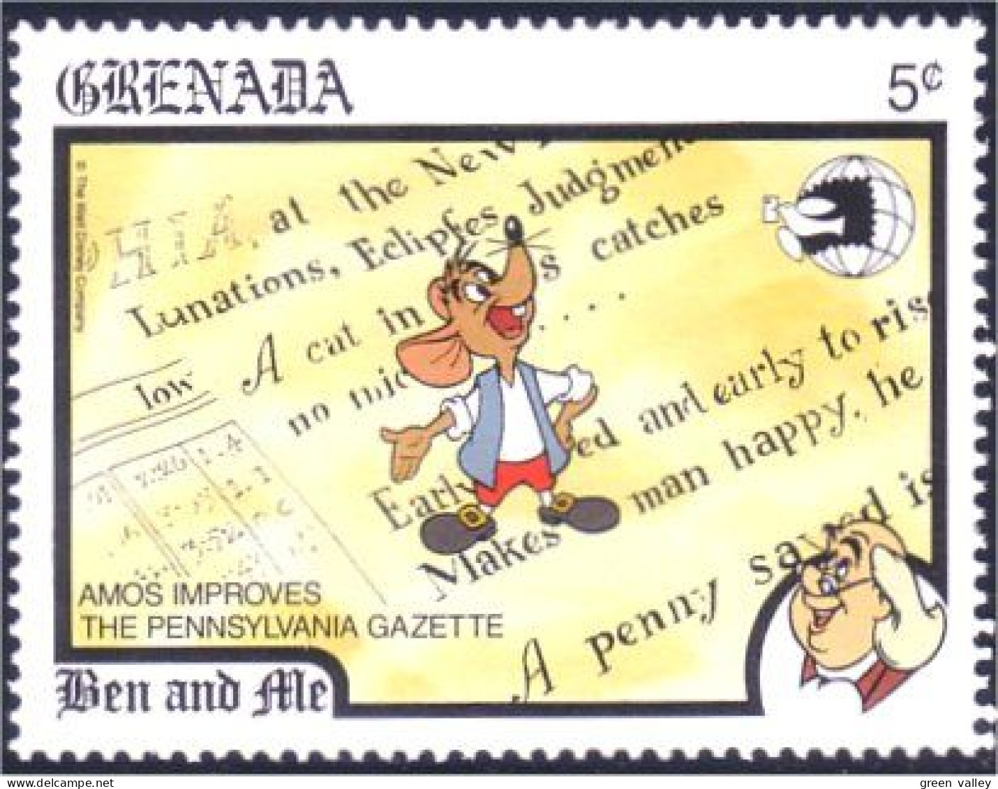 460 Grenada Disney Franklin Lunations Eclipses Astronomy MNH ** Neuf SC (GRE-101c) - Other & Unclassified
