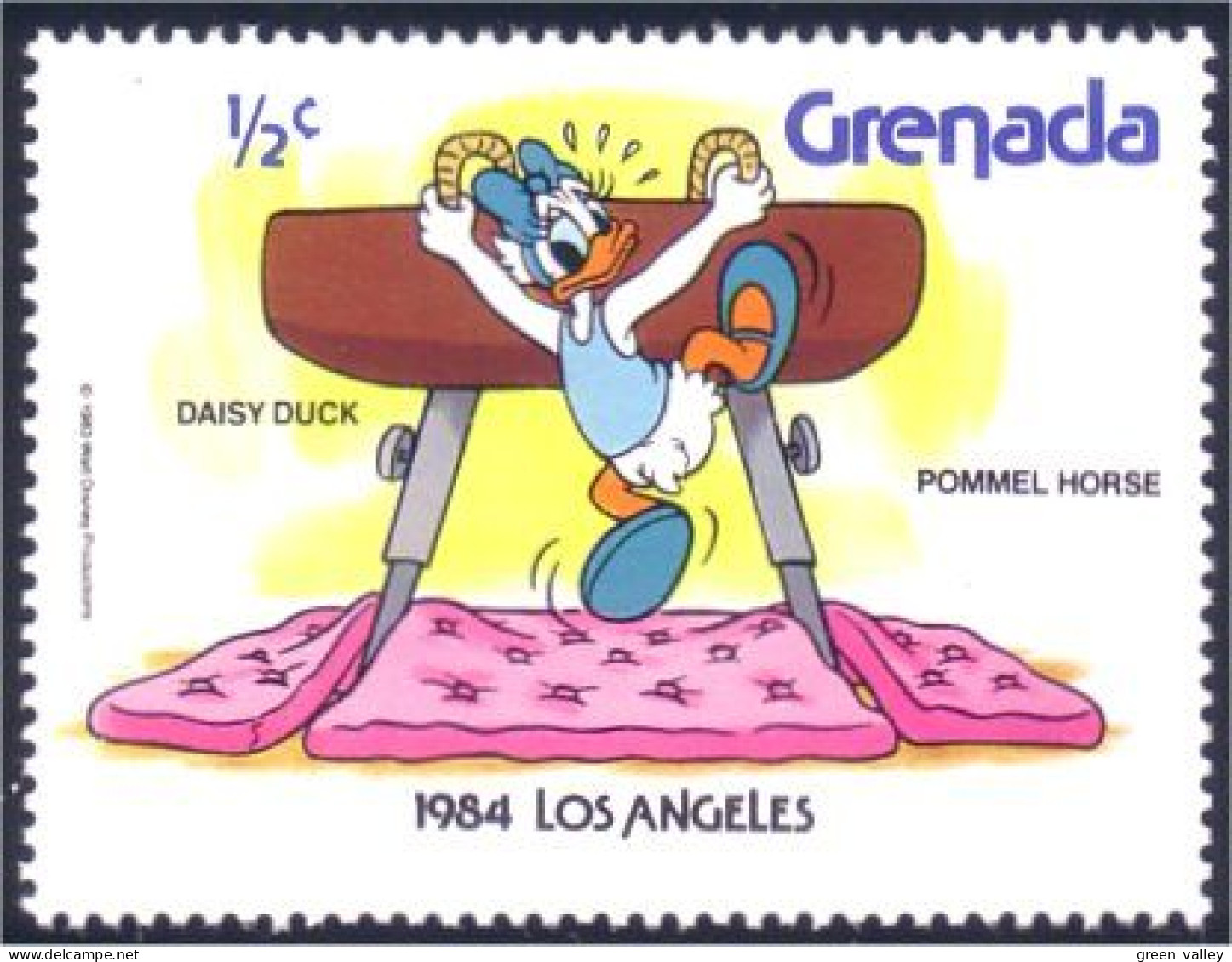 460 Grenada Disney Los Angeles 1984 Daisy Pommel Horse Cheval Arcon MNH ** Neuf SC (GRE-91d) - Gymnastics