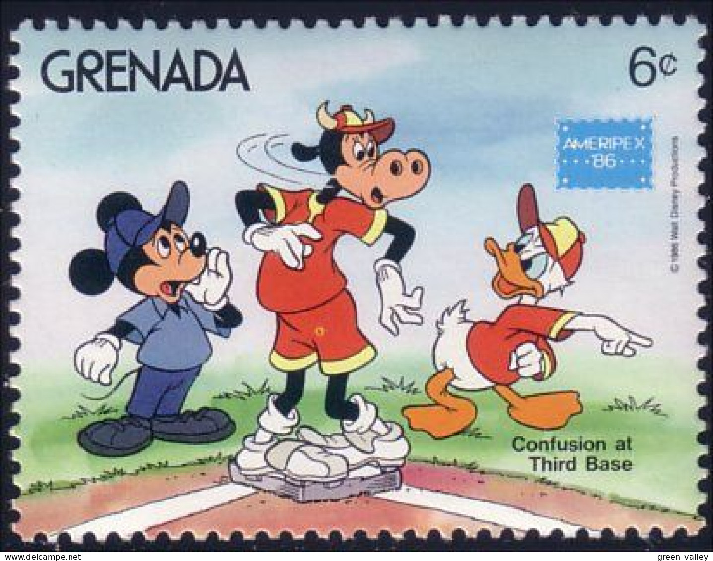 460 Grenada Disney Baseball Base Ball MNH ** Neuf SC (GRE-84c) - Baseball