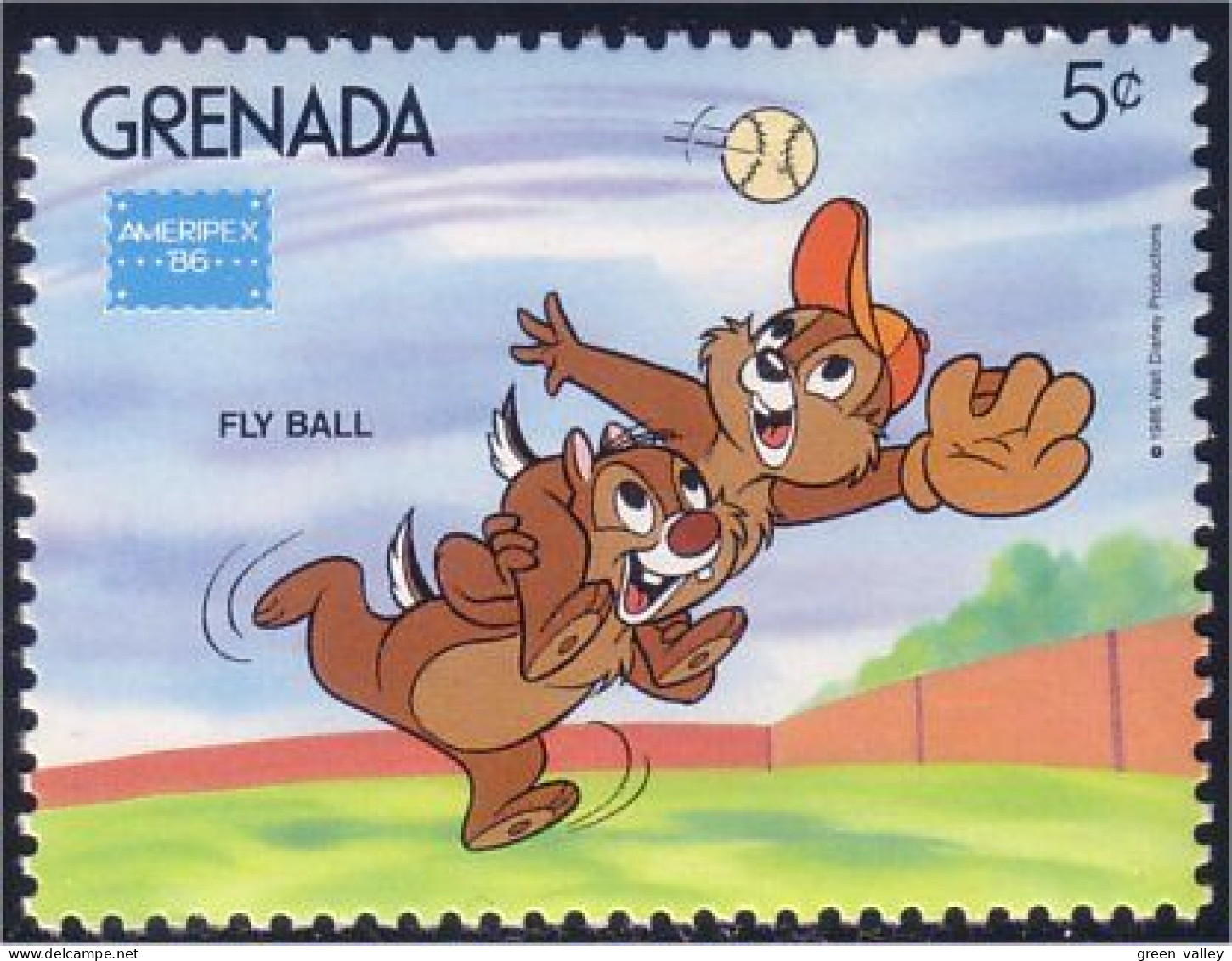 460 Grenada Disney Baseball Base Ball MNH ** Neuf SC (GRE-83c) - Honkbal