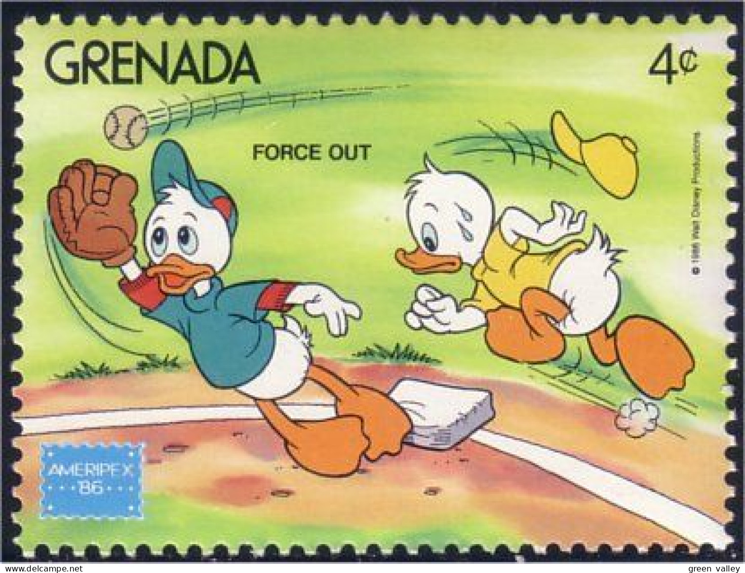 460 Grenada Disney Baseball Base Ball MNH ** Neuf SC (GRE-82c) - Baseball