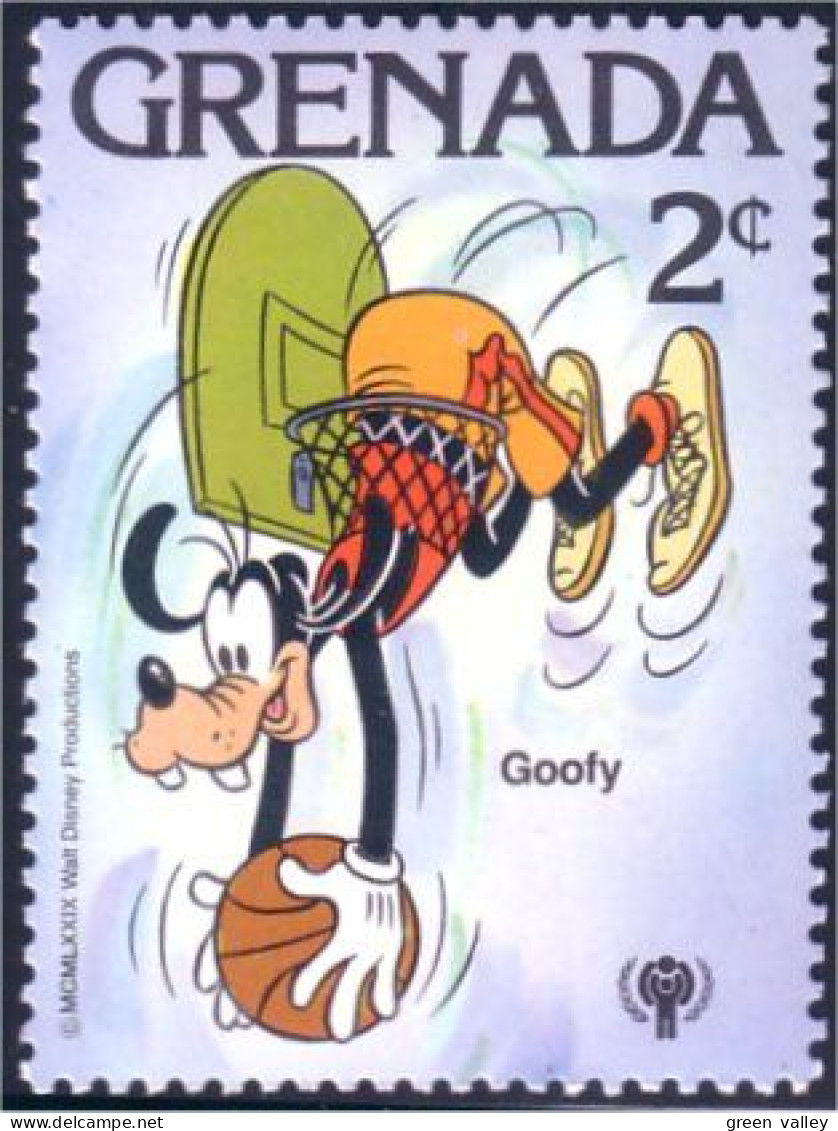 460 Grenada Disney Basketball Basket Ball MNH ** Neuf SC (GRE-68c) - Basket-ball