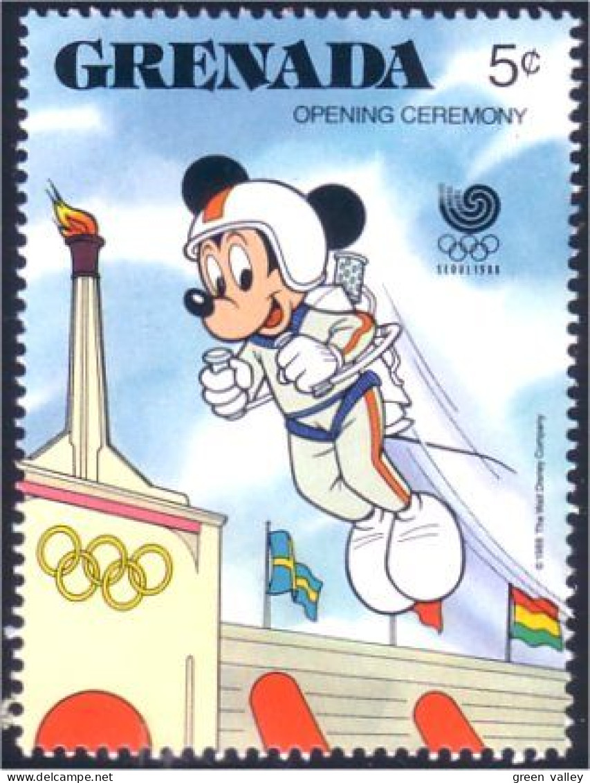 460 Grenada Disney Olympics Mickey MNH ** Neuf SC (GRE-58a) - Grenada (1974-...)