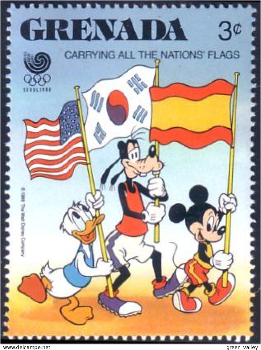 460 Grenada Disney Olympics Seoul Goofy Dingo Donald Mickey MNH ** Neuf SC (GRE-56b) - Summer 1988: Seoul