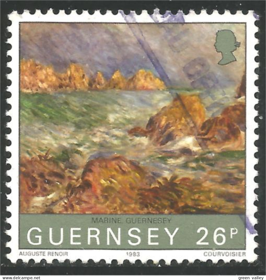 468 Guernsey Tableau Renoir Painting Marine (GUE-70c) - Guernesey