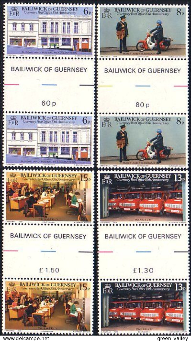 468 Guernsey Paire Post Office Bureau De Poste Telegram Télégramme MNH ** Neuf SC (GUE-33) - Motorbikes