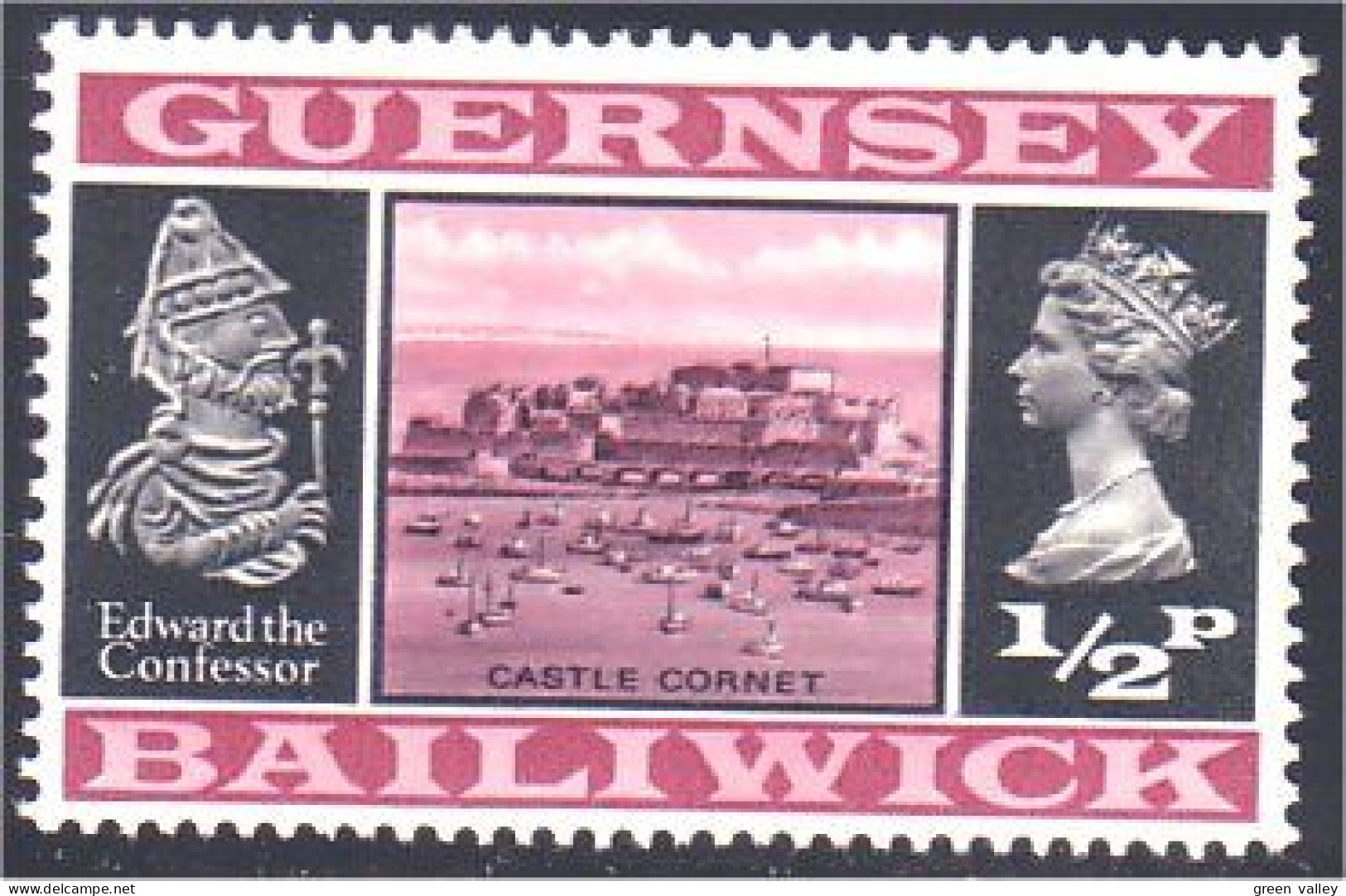 468 Guernsey Castle Cornet Edward Confessor Port Harbour MNH ** Neuf SC MNH ** Neuf SC (GUE-1a) - Guernesey