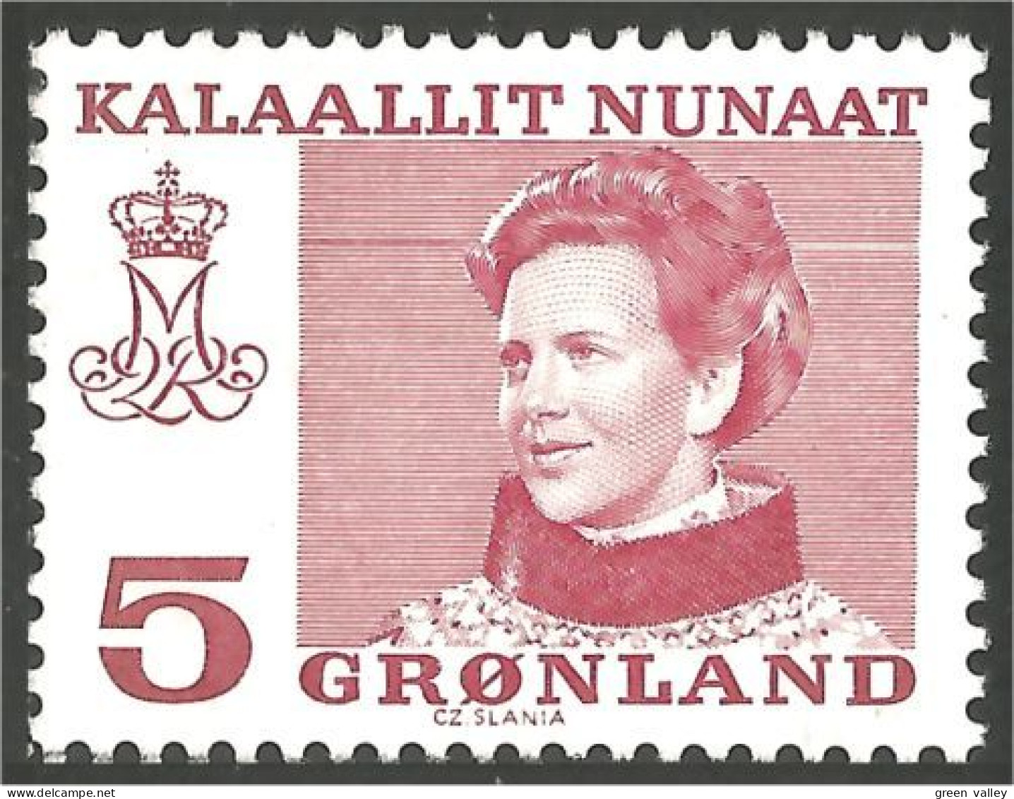 464 Greenland 5 Ore Queen Reine Margrethe MNH ** Neuf SC (GRN-7) - Neufs
