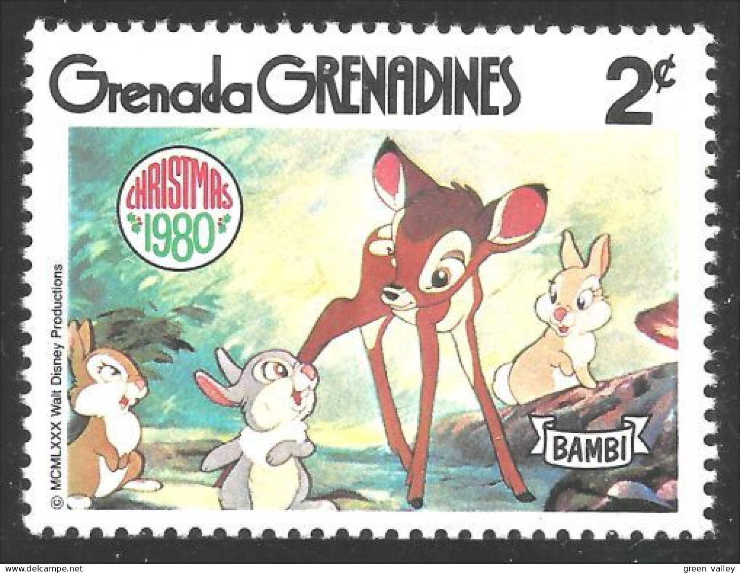 462 Grenada Disney Bambi Lapin Rabbit Hare Hase Conejo Coniglio Kaninchen MNH ** Neuf SC (GRG-113) - Conejos