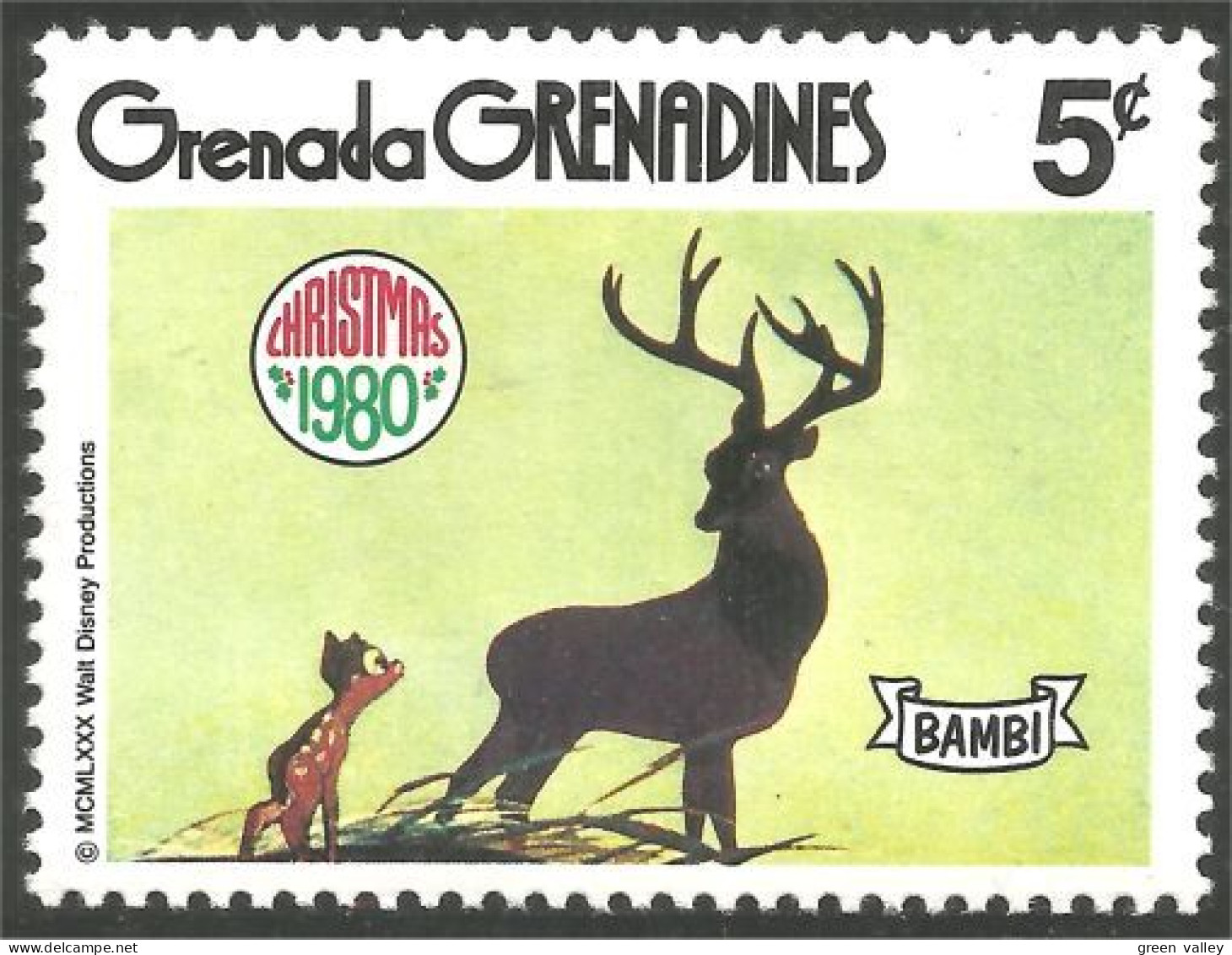 462 Grenada Disney Bambi Chevreuil Deer MNH ** Neuf SC (GRG-83a) - Grenada (1974-...)