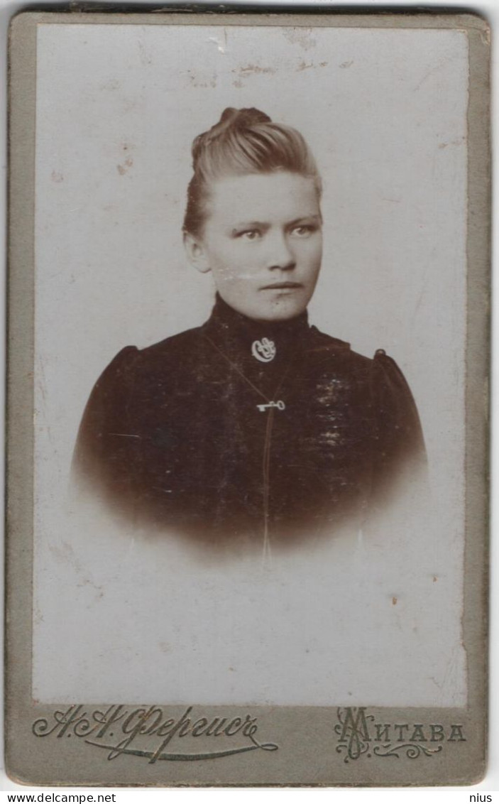 Latvia Lettland, Mitau Mitava Jelgava, Small Visit Cabinet Card - Lettland