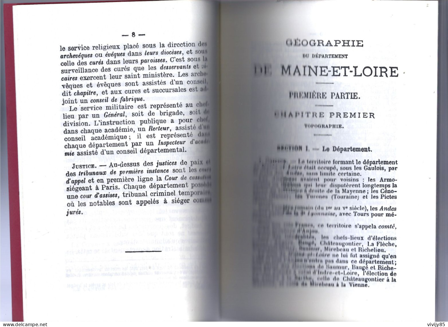 49 - CHOLET-ANGERS- T.B. Livre De 300 Pages " Le Maine Et Loire " De L.F. La Bessière - Pays De Loire