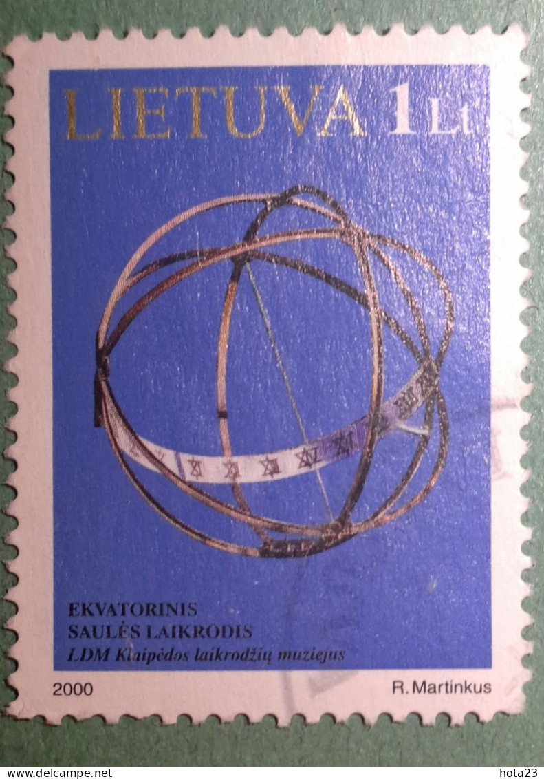 LITHUANIA LITUANIA LIETUVA 2000  Sundial Klaipeda Clock Museum Mi.Nr. 728  Used STAMP (0) - Litauen