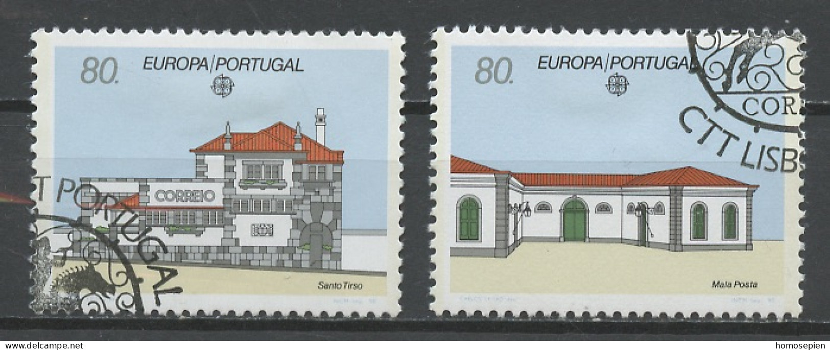 Portugal 1990 Y&T N°1800 à 1801 - Michel N°1822 à 1823 (o) - EUROPA - Usado