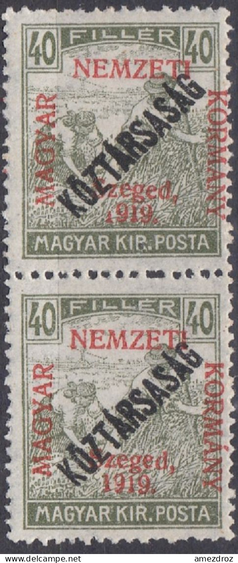 Hongrie Szeged 1919 Mi 34  NMH ** Moissonneurs  (A10) - Szeged