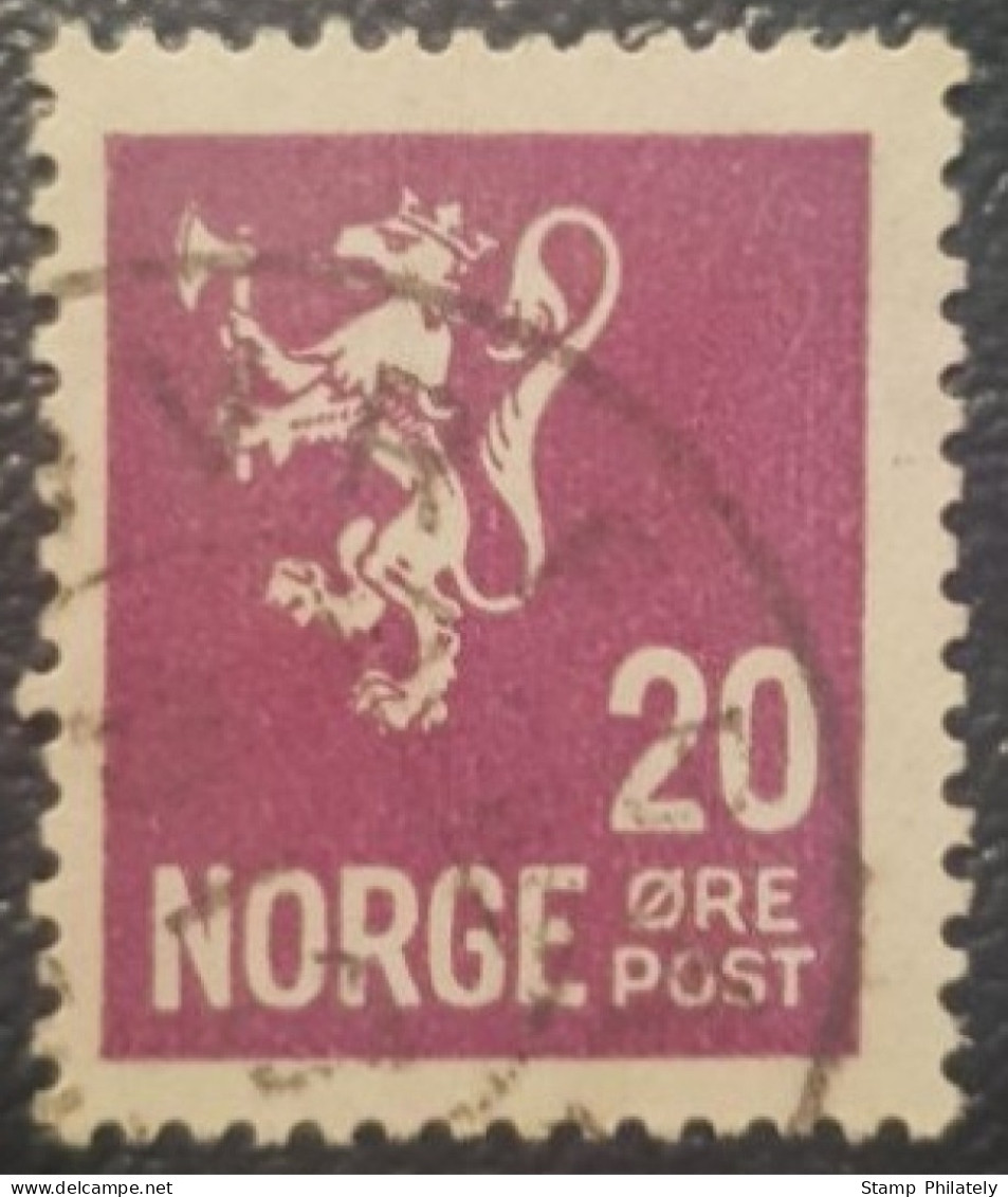 Norway 20 Lion Used Stamp  Classic - Gebraucht