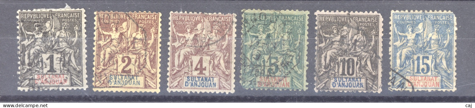 Anjouan  :  Yv  1-6  (o) - Used Stamps