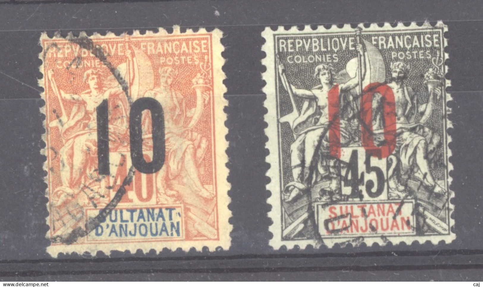 Anjouan  :  Yv  26-27  (o) - Used Stamps