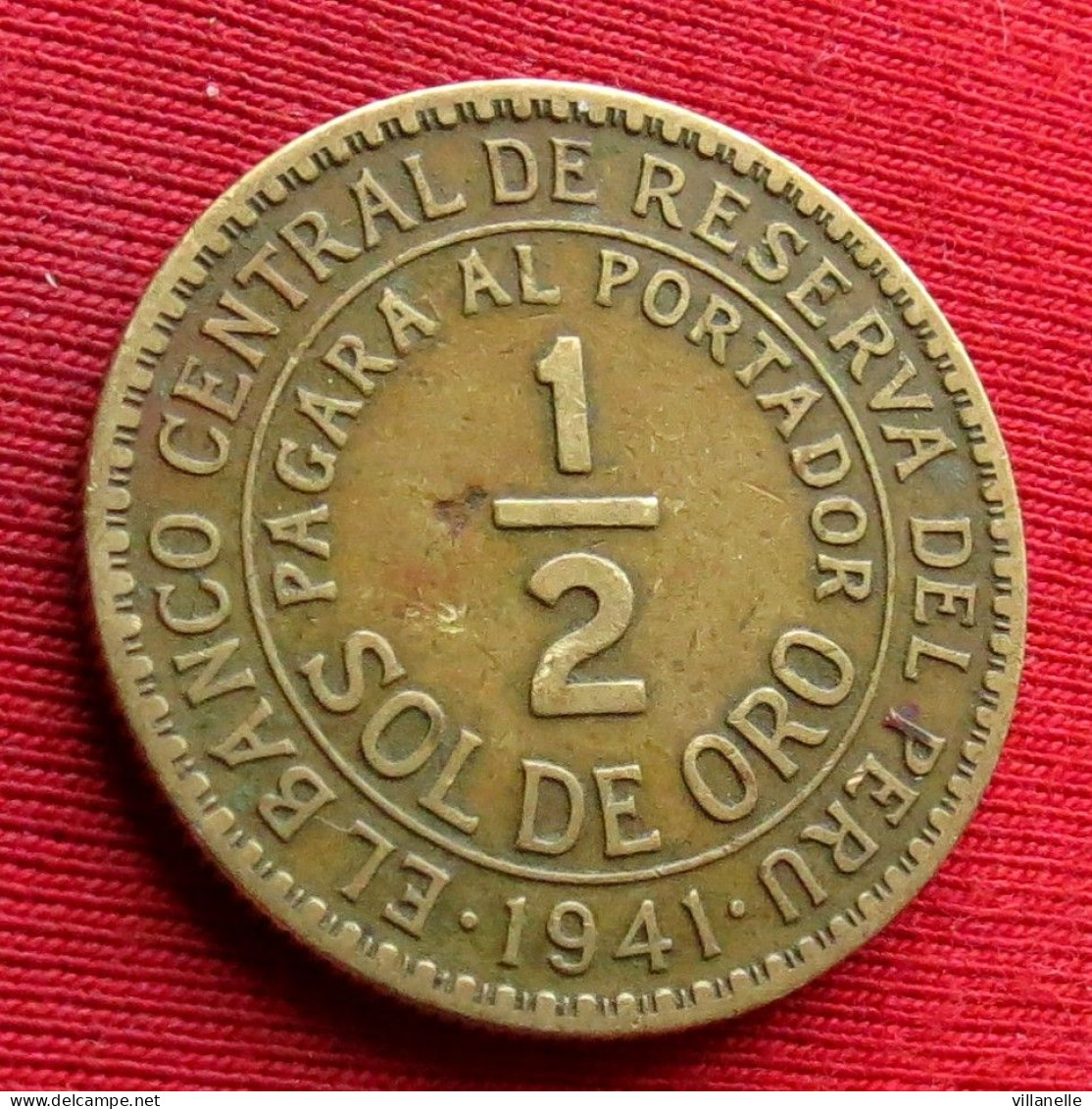 Peru 1/2 Half Sol De Oro 1941 Perou  W ºº - Pérou