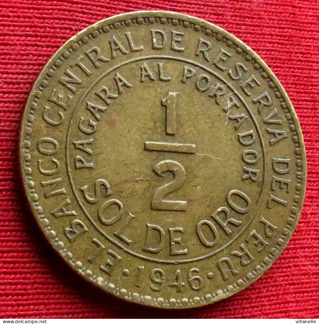 Peru 1/2 Half Sol De Oro 1946 Perou  W ºº - Pérou