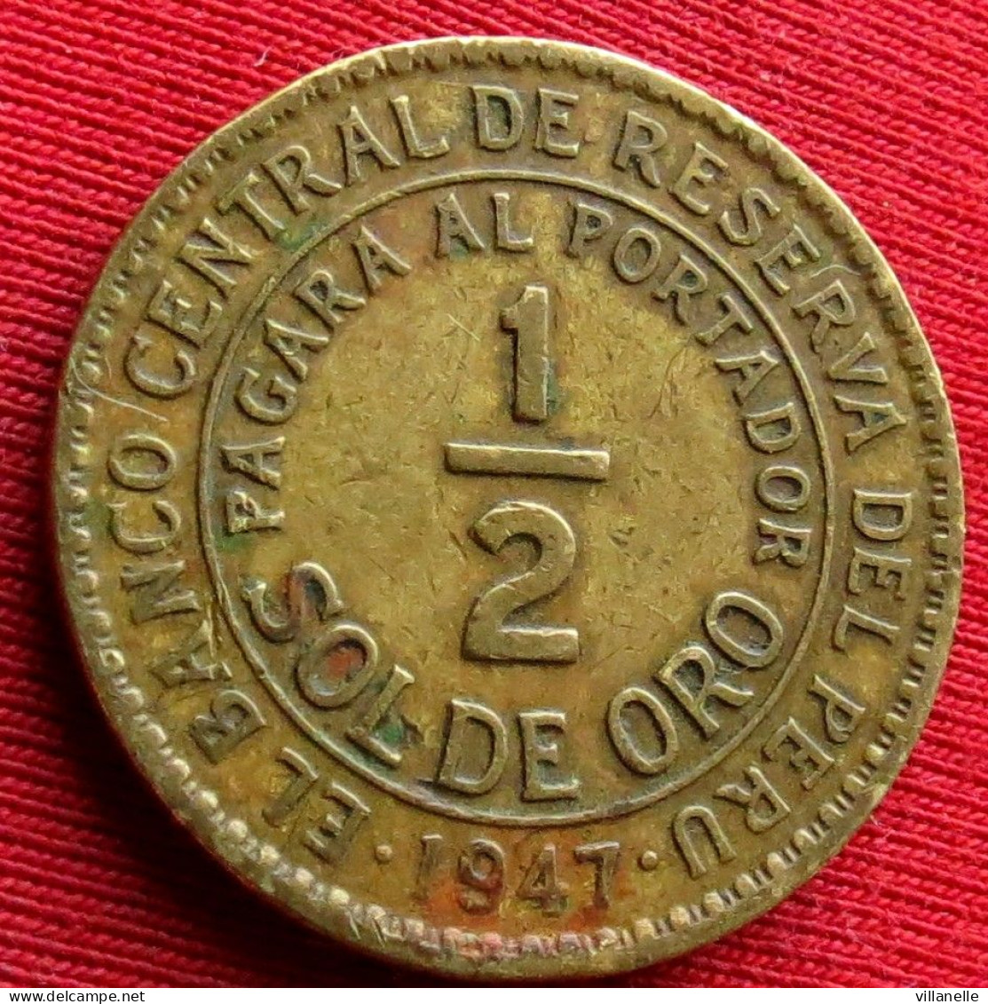 Peru 1/2 Half Sol De Oro 1947 Perou  W ºº - Peru