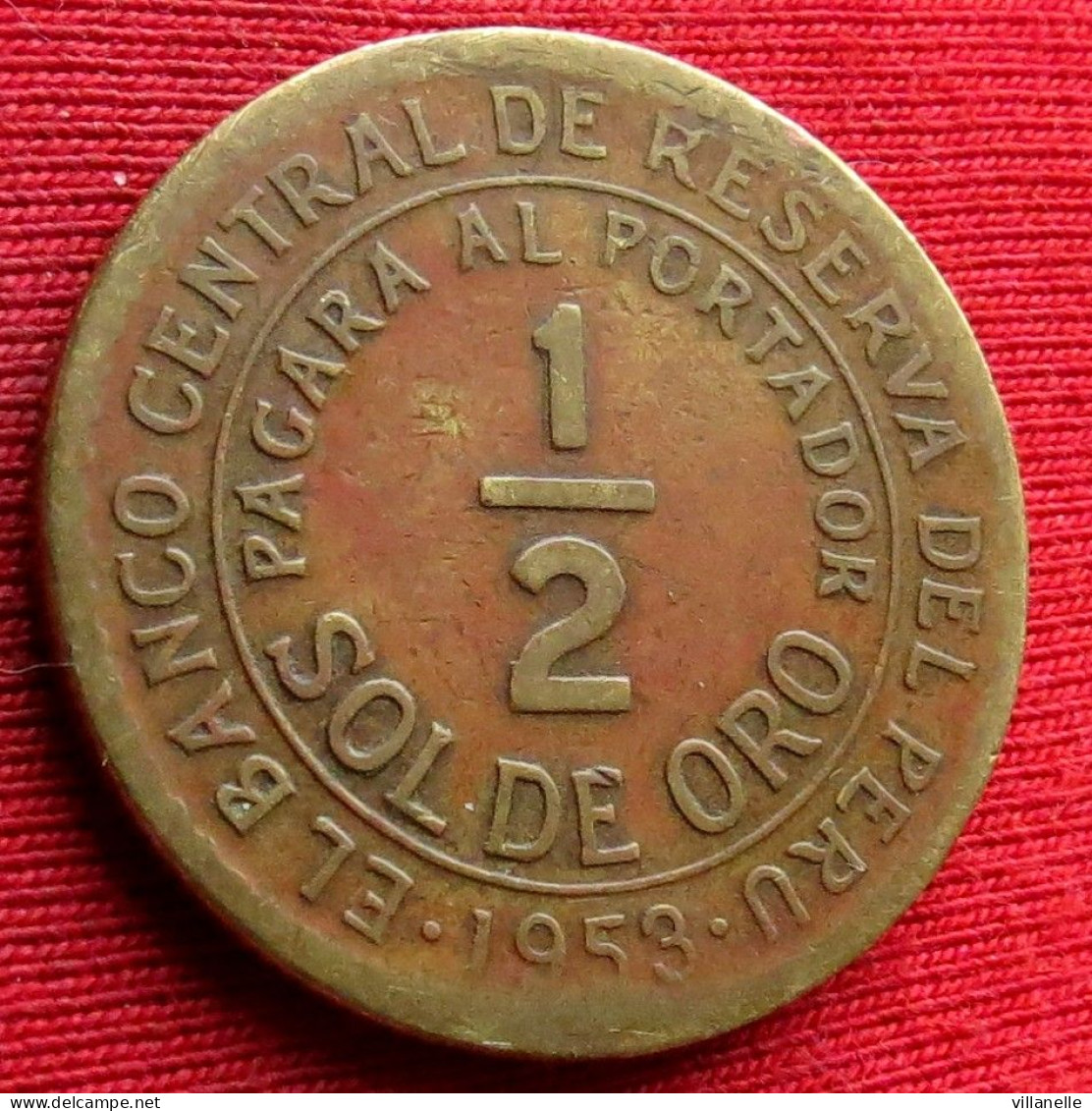 Peru 1/2 Half Sol De Oro 1953 Perou  W ºº - Perú