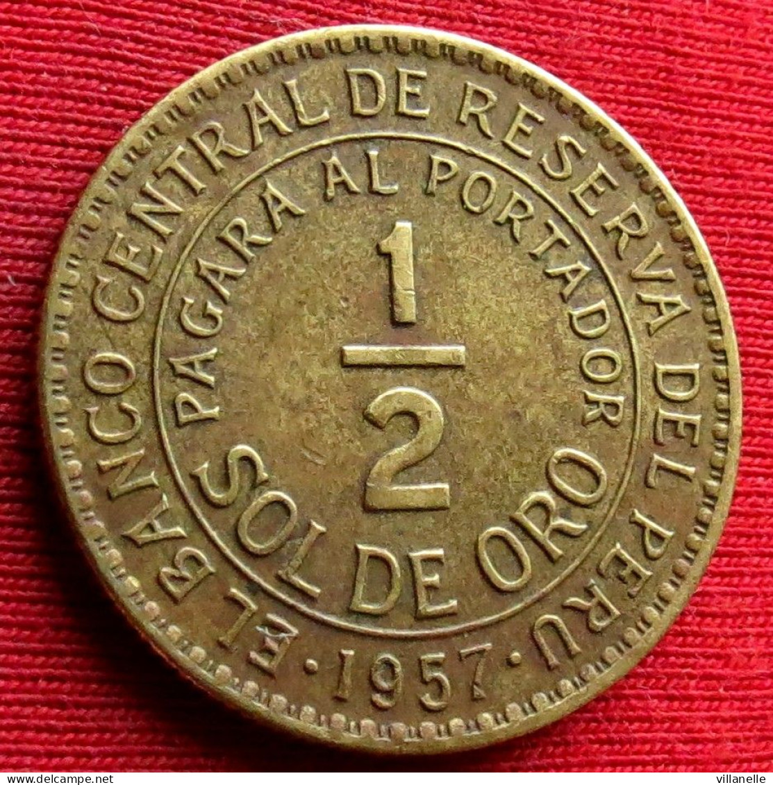 Peru 1/2 Half Sol De Oro 1957 Perou  W ºº - Peru