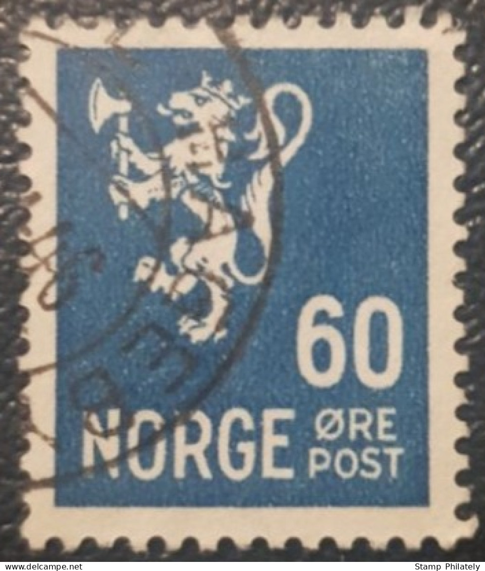 Norway Lion 60 Used Postmark Stamp Classic - Gebraucht