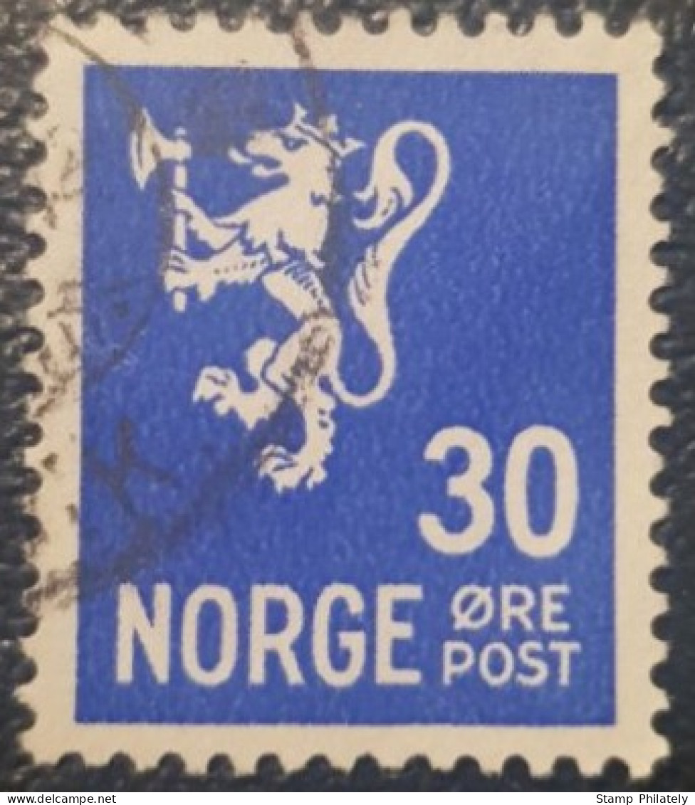 Norway Lion 30 Used Stamp Classic - Usati