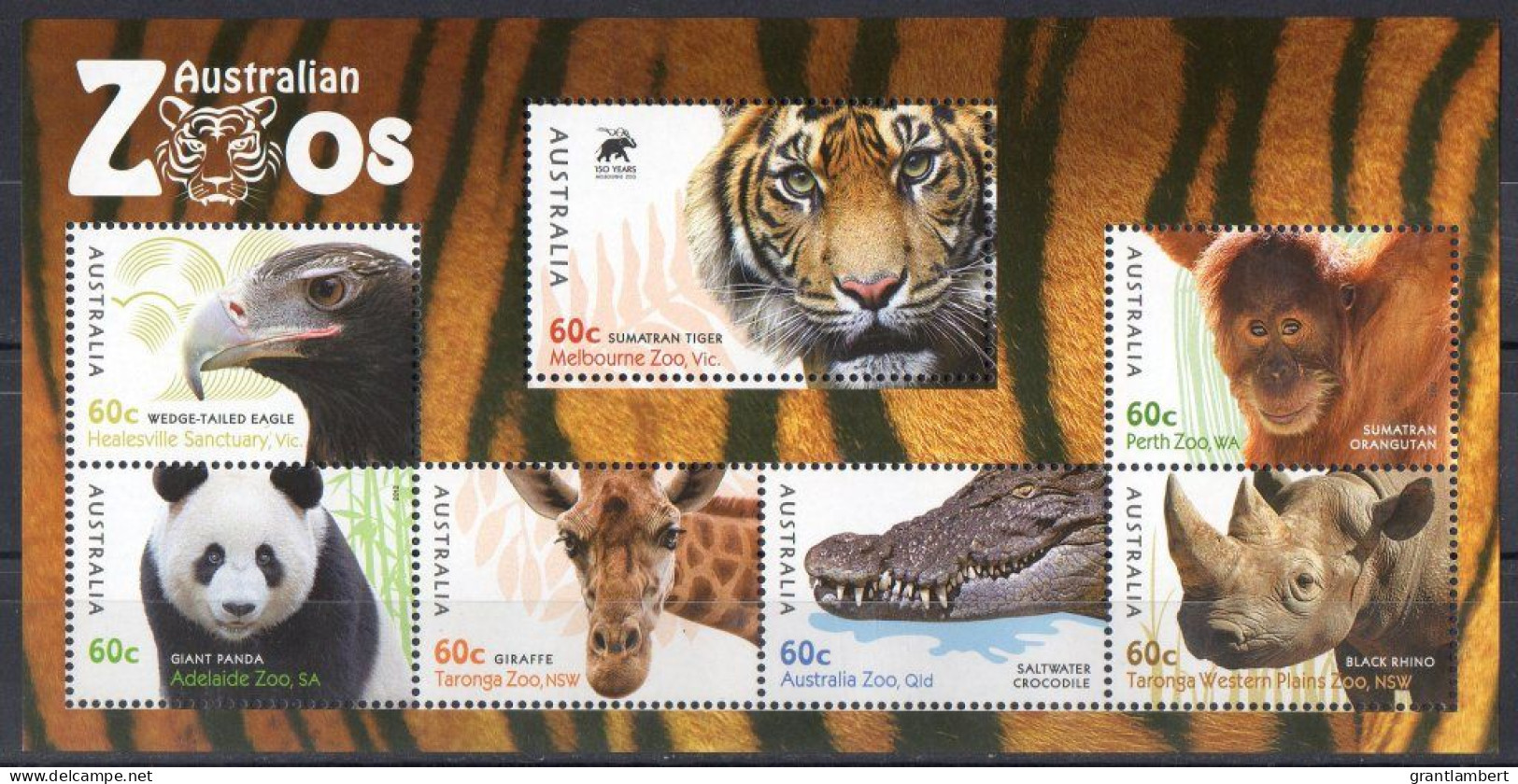 Australia 2012 Zoos  Minisheet MNH - - Mint Stamps
