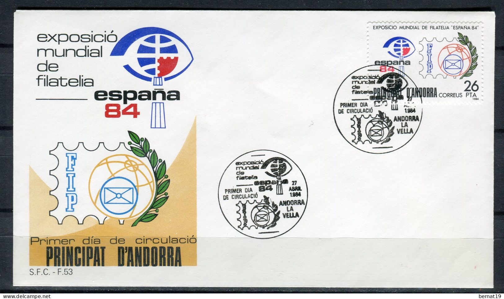 Andorra 1984 Completo FDC (6 Sobres). - Otros & Sin Clasificación