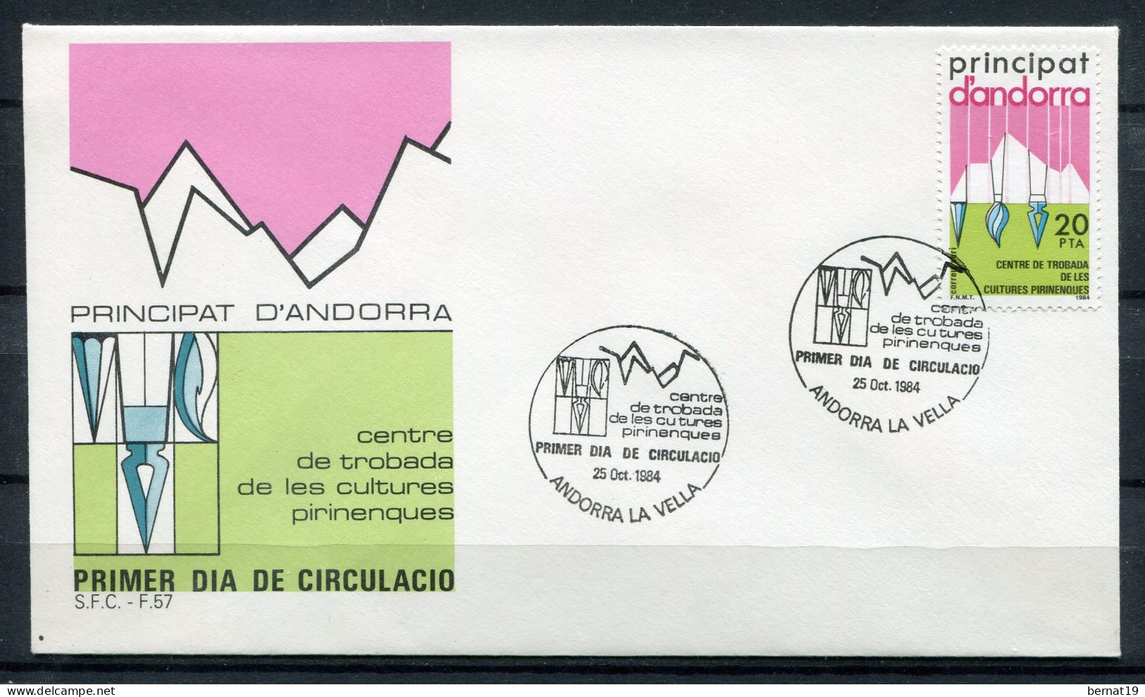 Andorra 1984 Completo FDC (6 Sobres). - Otros & Sin Clasificación