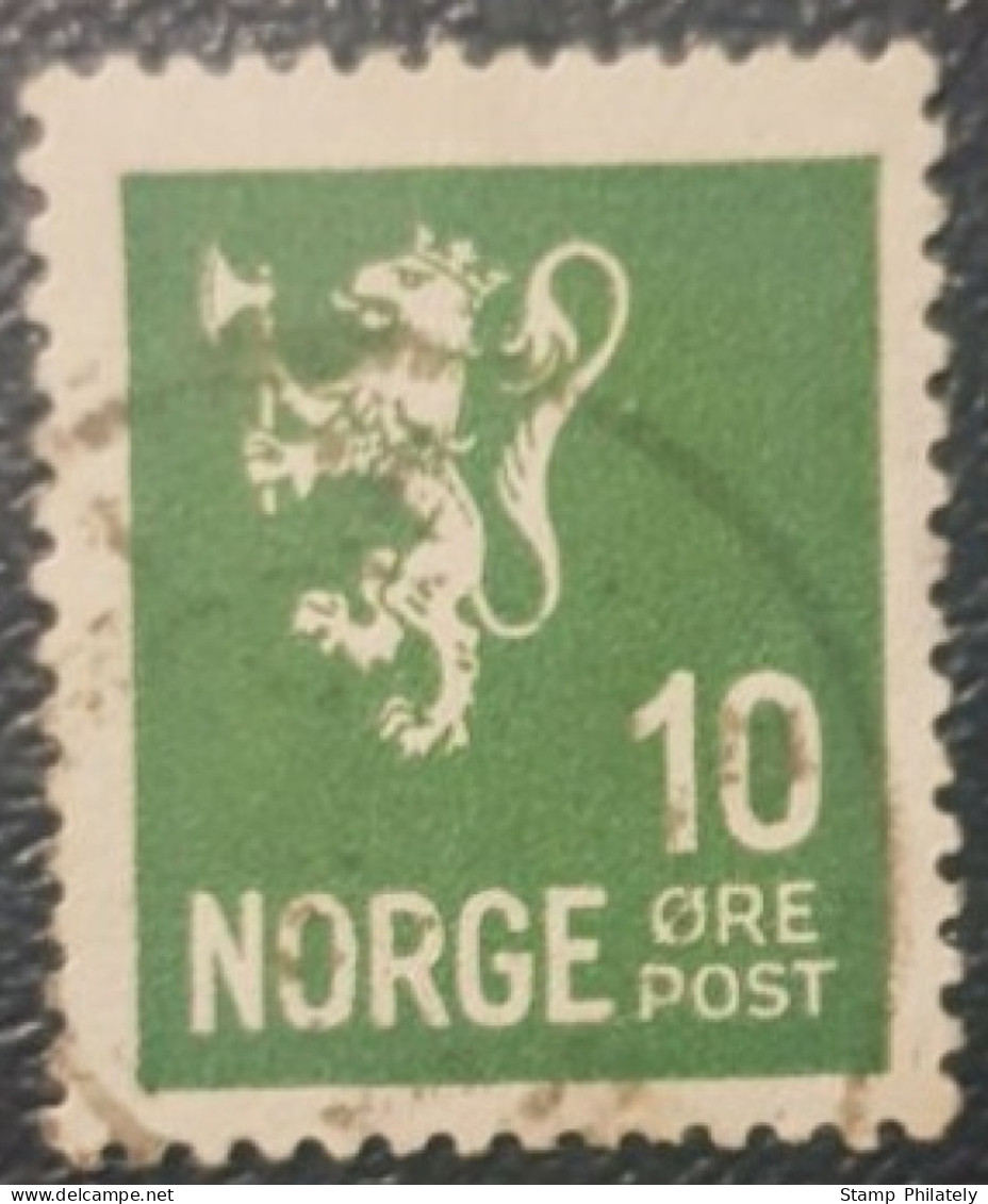 Norway Lion 10 Used Stamp Classic - Gebraucht