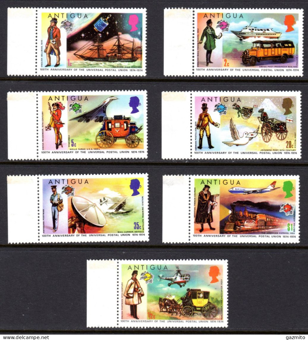 Antigua 1980, UPU, Helicopter, Concorde, Bus, 7val - UPU (Universal Postal Union)