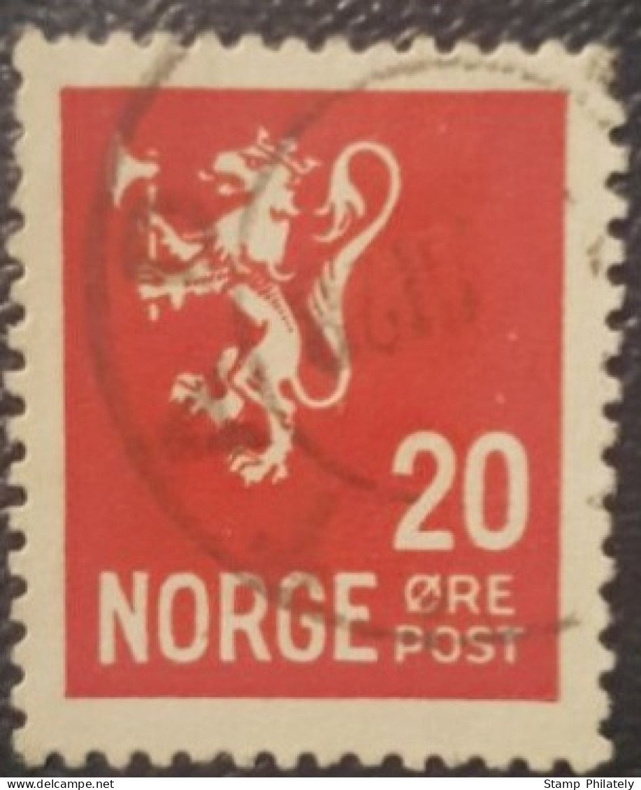 Norway 20 Lion Classic Used Stamp - Usados