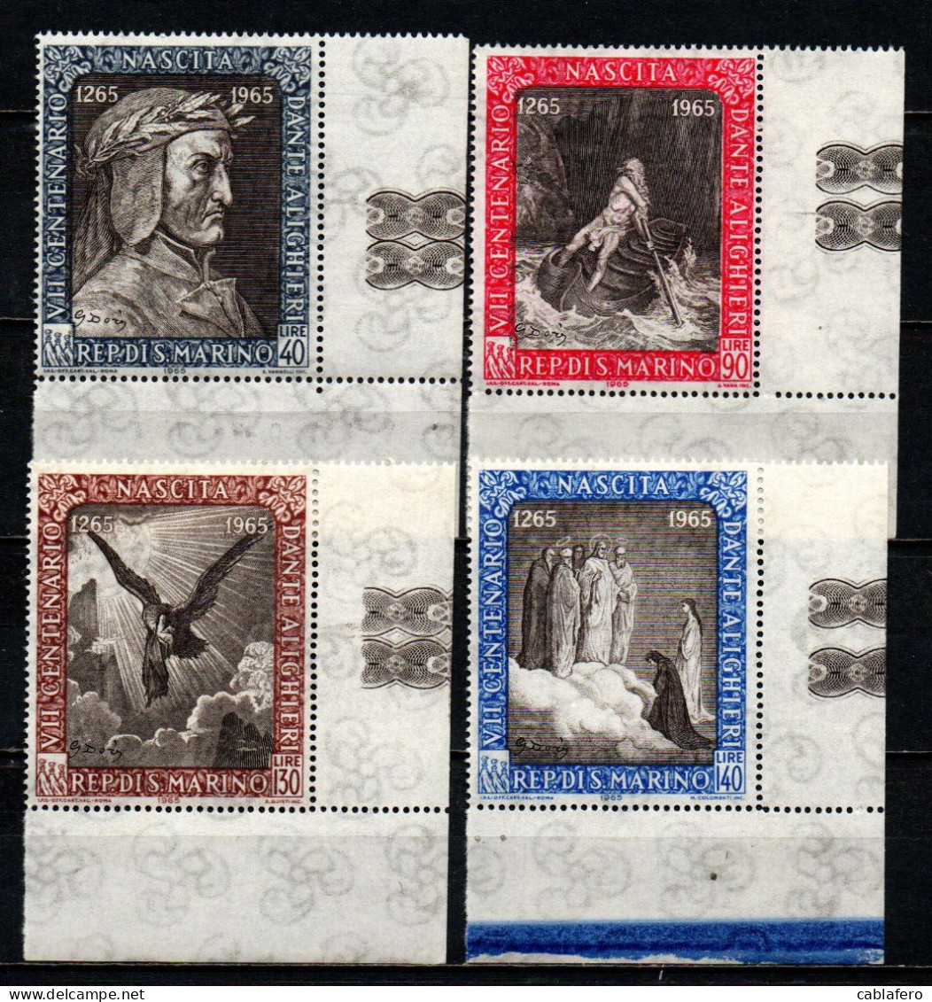 SAN MARINO - 1965 - DANTE ALIGHIERI - INCISIONI DI G. DORE' - MNH - Unused Stamps