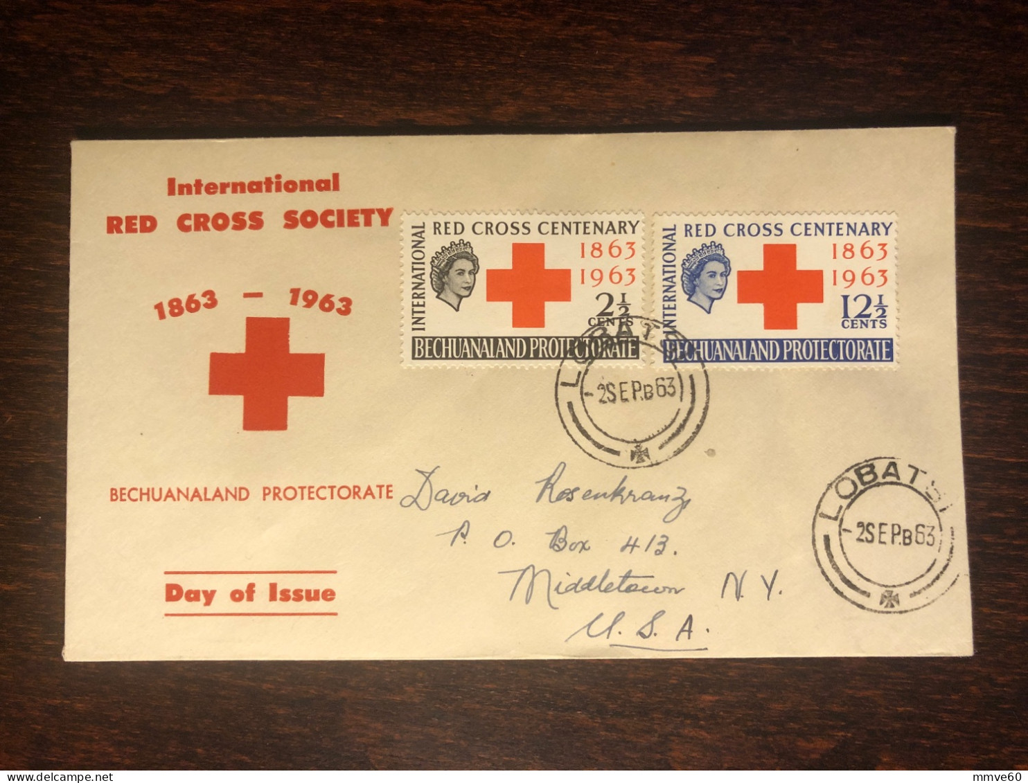 BECHUANALAND FDC COVER 1963 YEAR RED CROSS HEALTH MEDICINE STAMPS - 1885-1964 Protectorat Du Bechuanaland