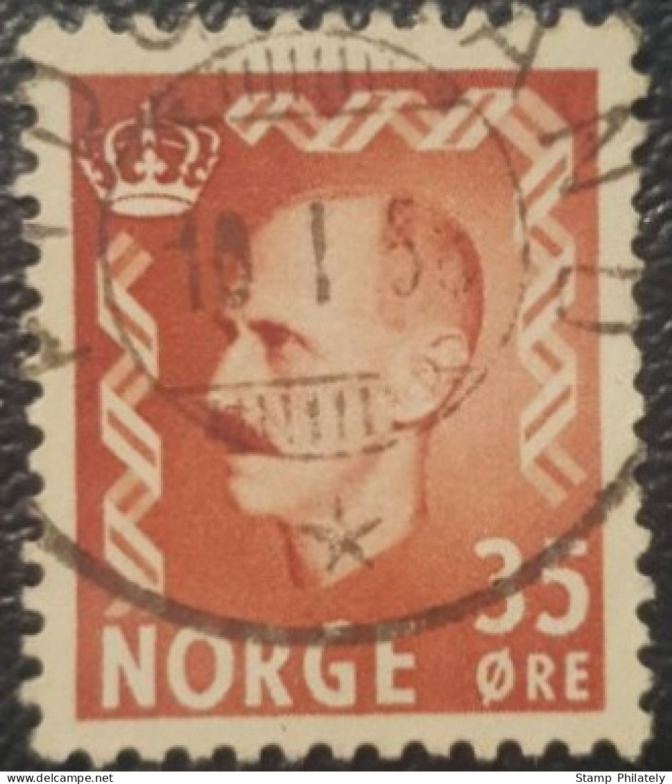 Norway King Haakon Used 35 Stamp - Used Stamps