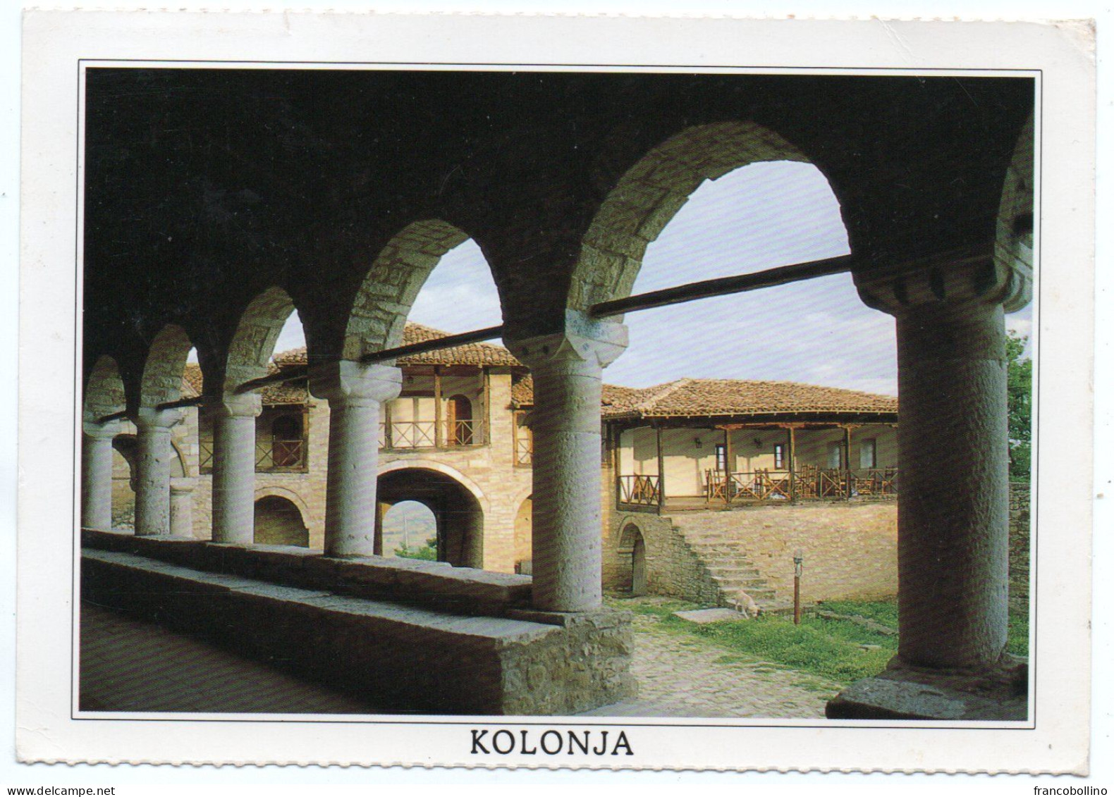 ALBANIA/SHQIPERIA - KOLONJA/KOLONJE - ARDENIZA'S MONASTERY / THEMATIC STAMP-COSTUMES / KORCE CANCEL 2001 - Albanie