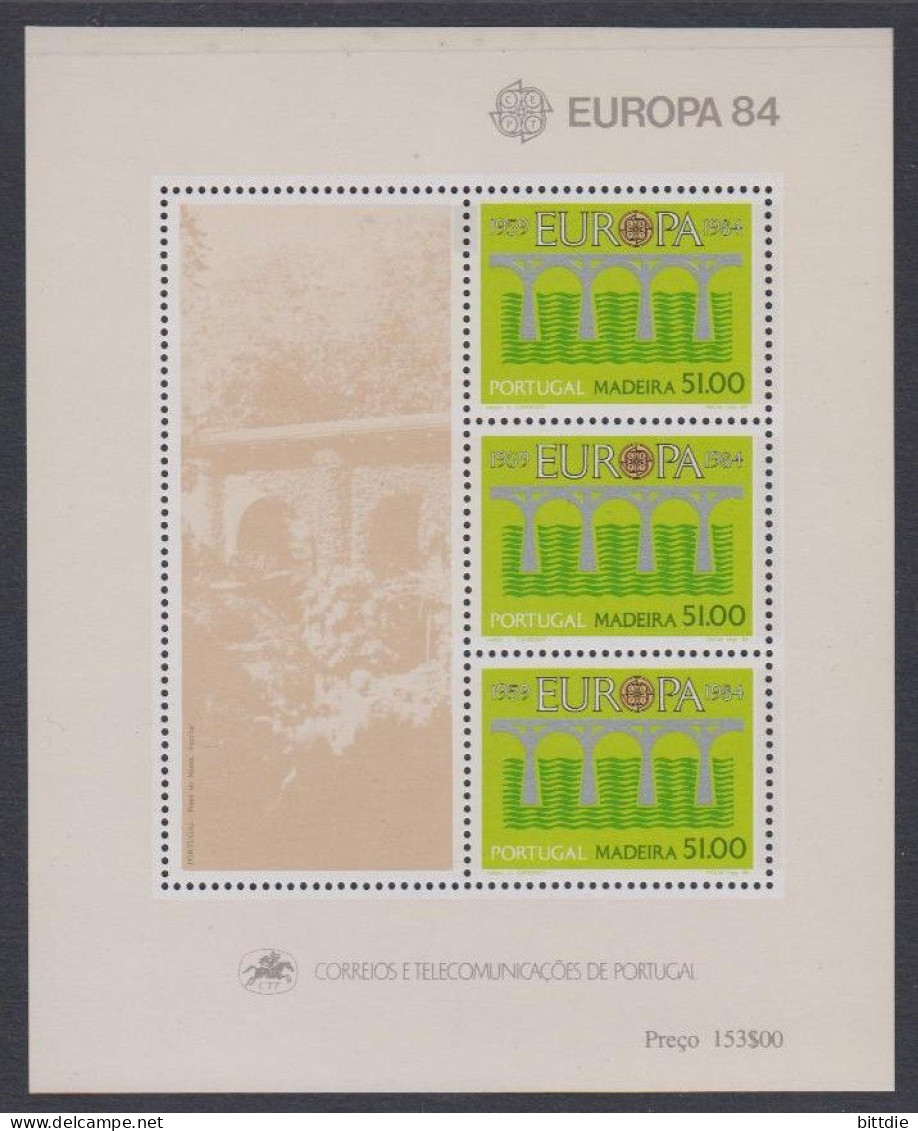 Europa/Cept, Madeira  Bl.5 , Xx  (9045) - 1984